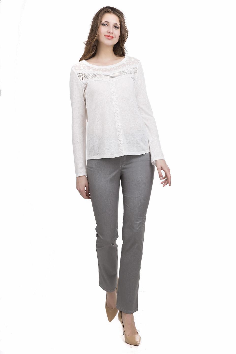 Блуза Set с кружевом молочная