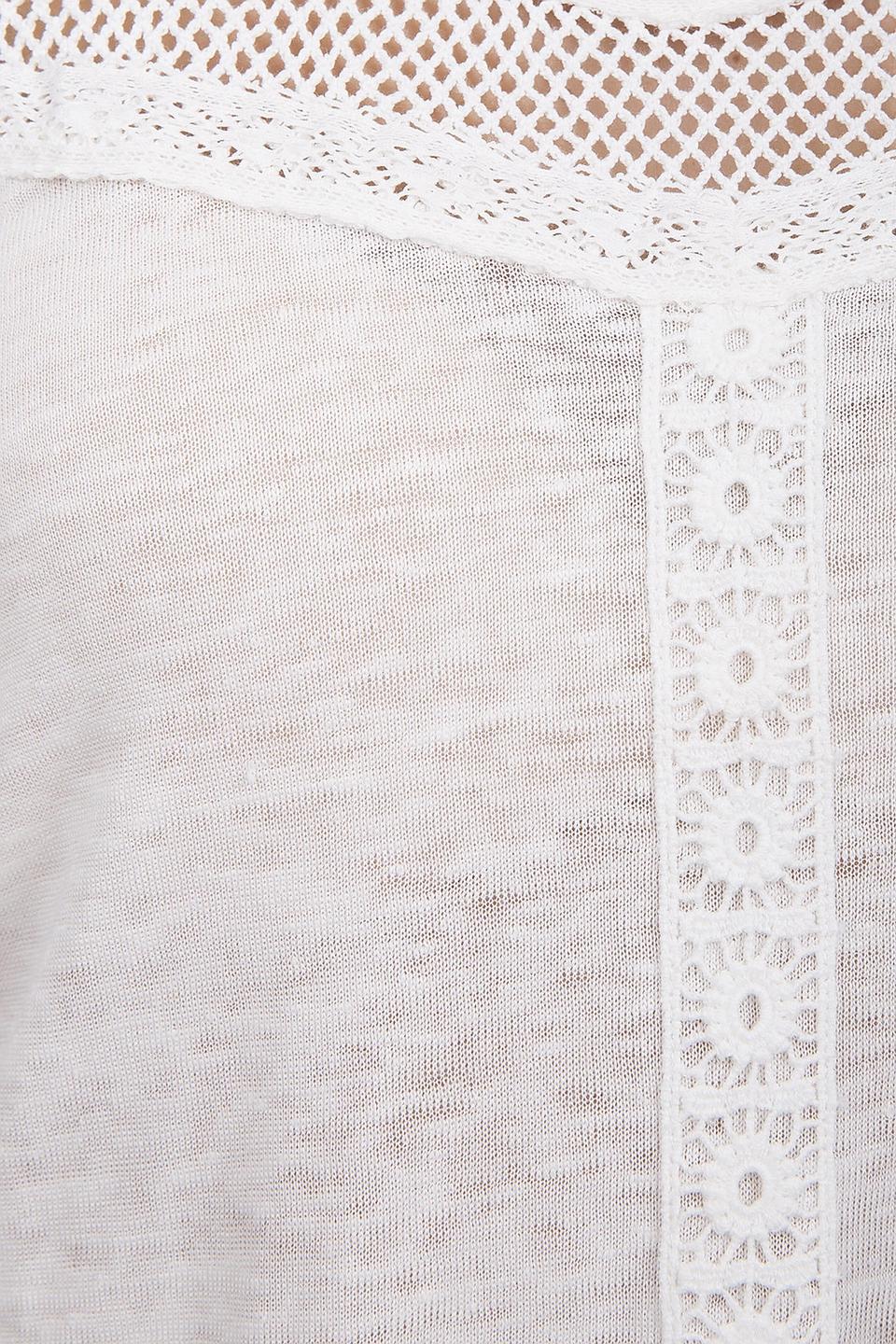 Блуза Set с кружевом молочная