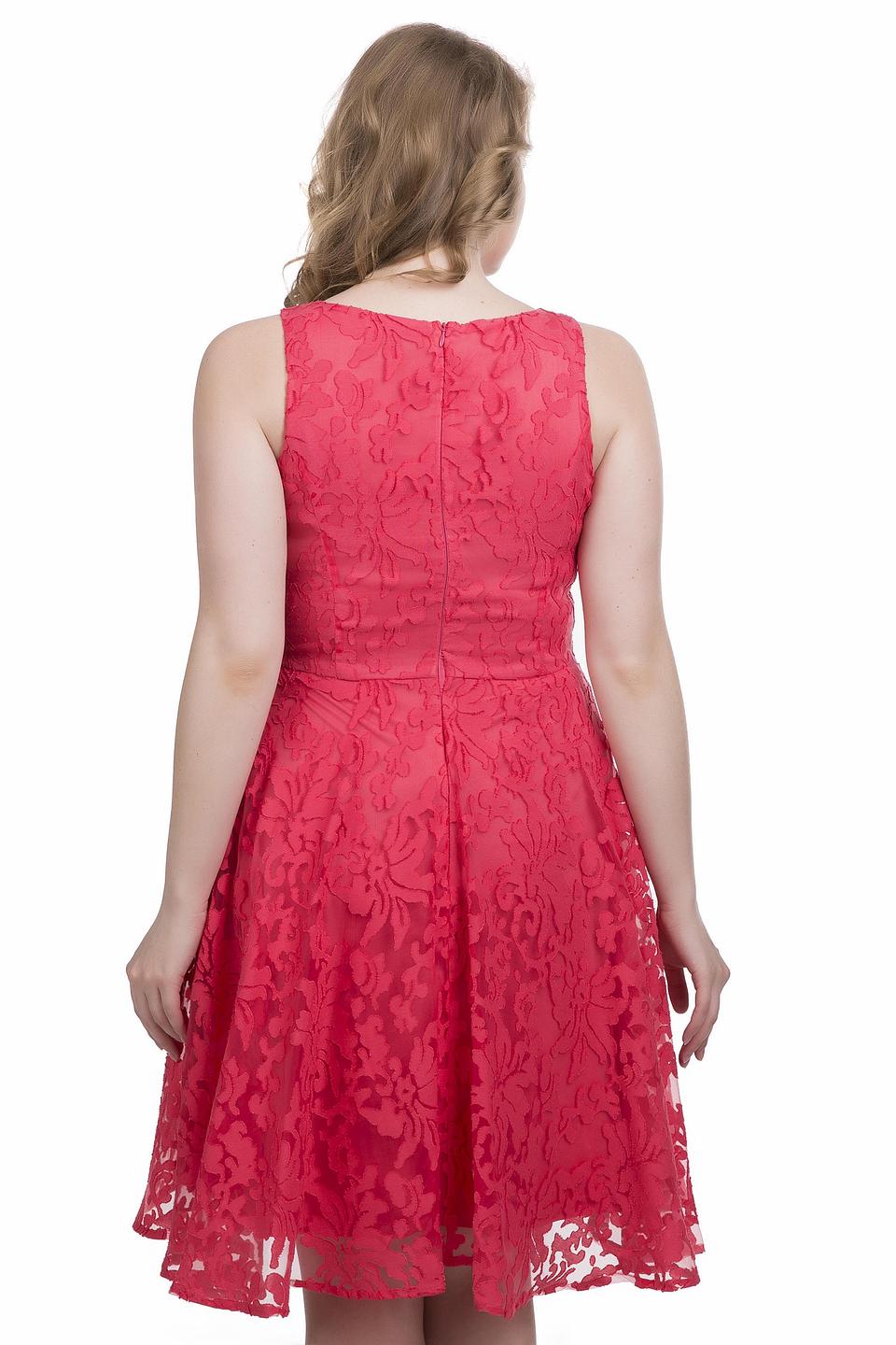 Платье s.Oliver PREMIUM кружевное малиновое