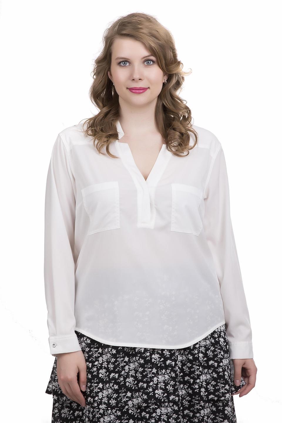 Блуза Tuzzi белая с накладными карманами