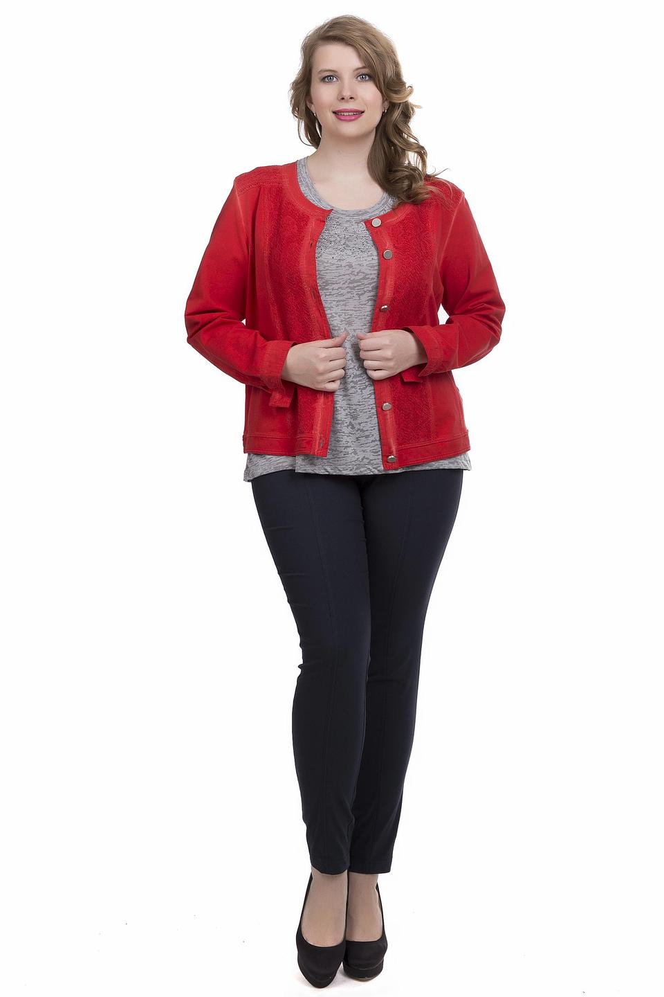 Жакет Via Appia красный с вышивкой