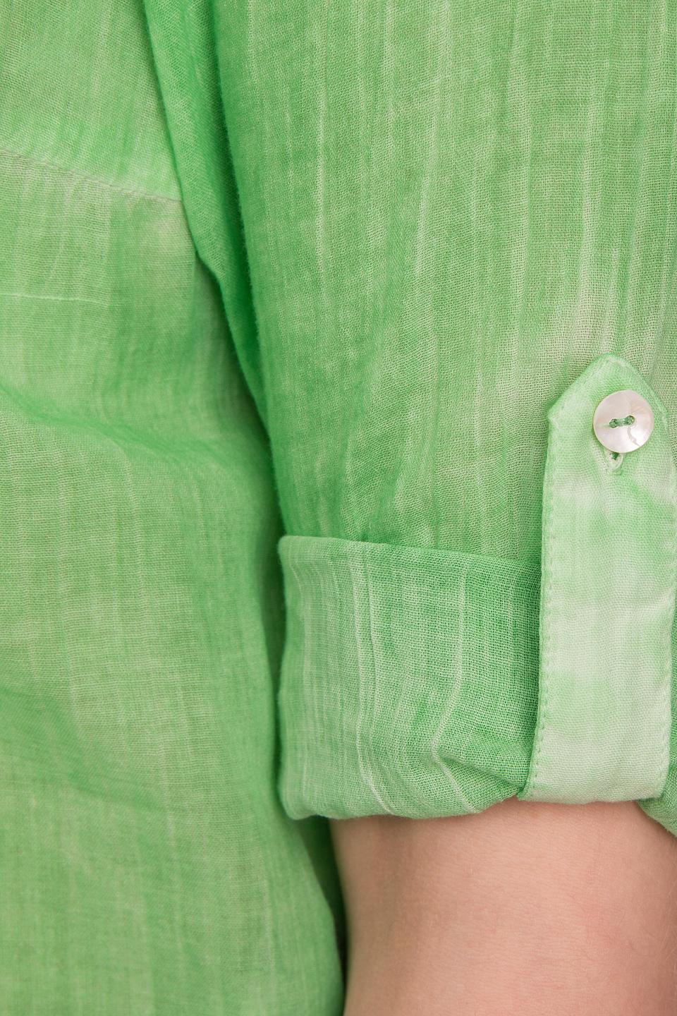 Блуза Apanage, зелёная, с кружевом