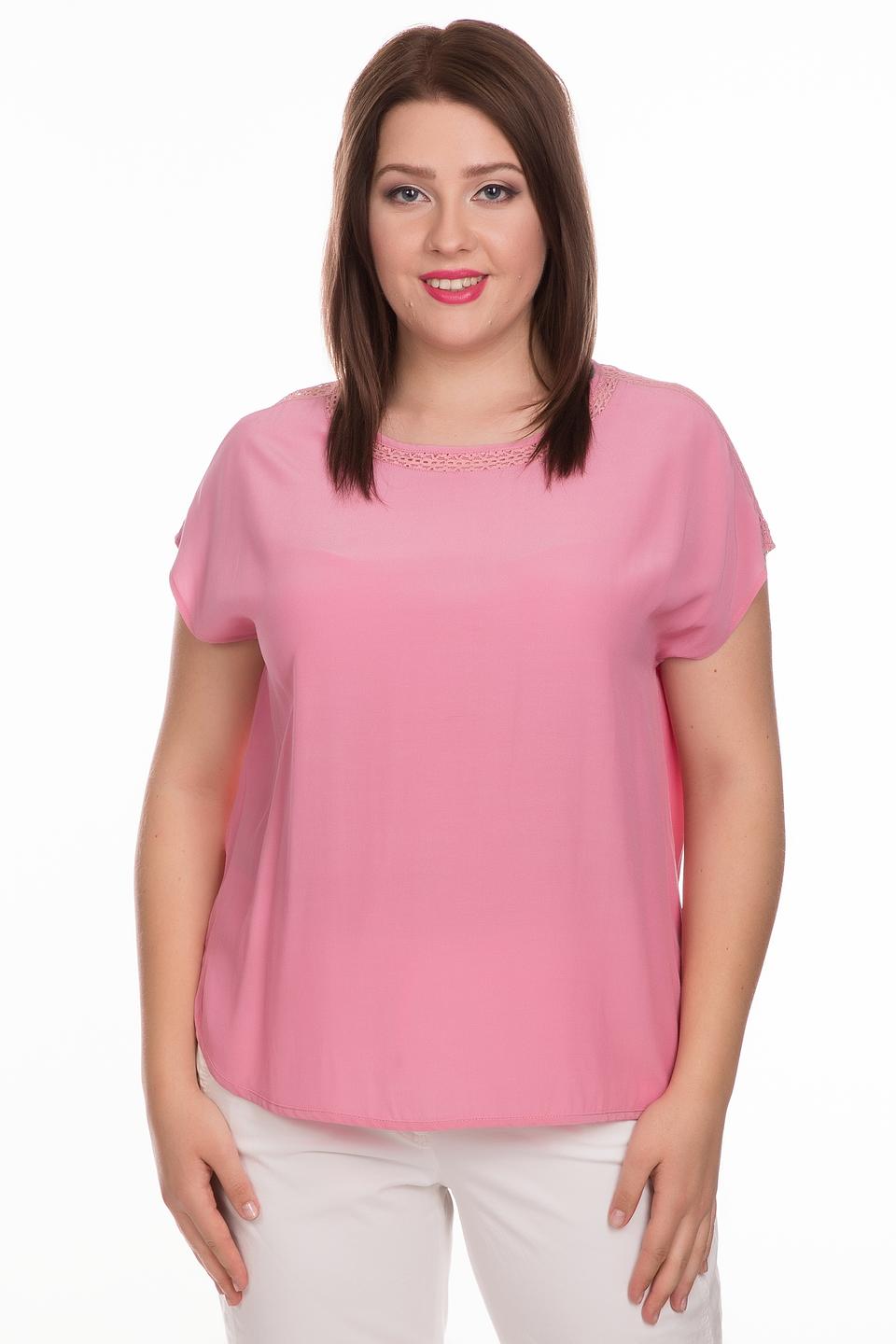 Блуза Apanage розовая с кружевом