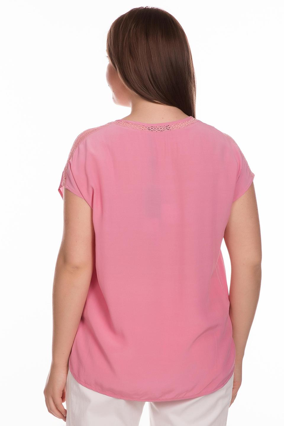 Блуза Apanage розовая с кружевом