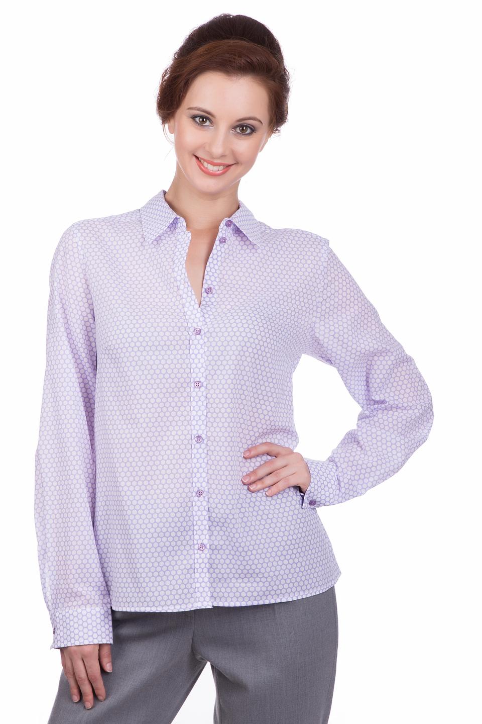 Блуза Rabe collection сиреневая с геометрическим принтом