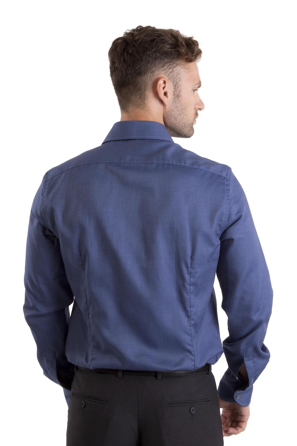 Рубашка Corneliani синяя приталенная