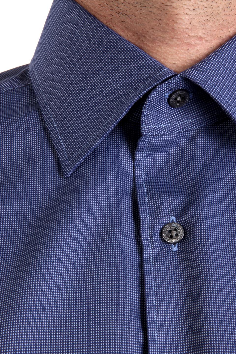 Рубашка Corneliani синяя приталенная