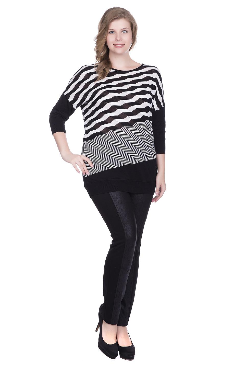 Брюки Gerry Weber черные с экокожей