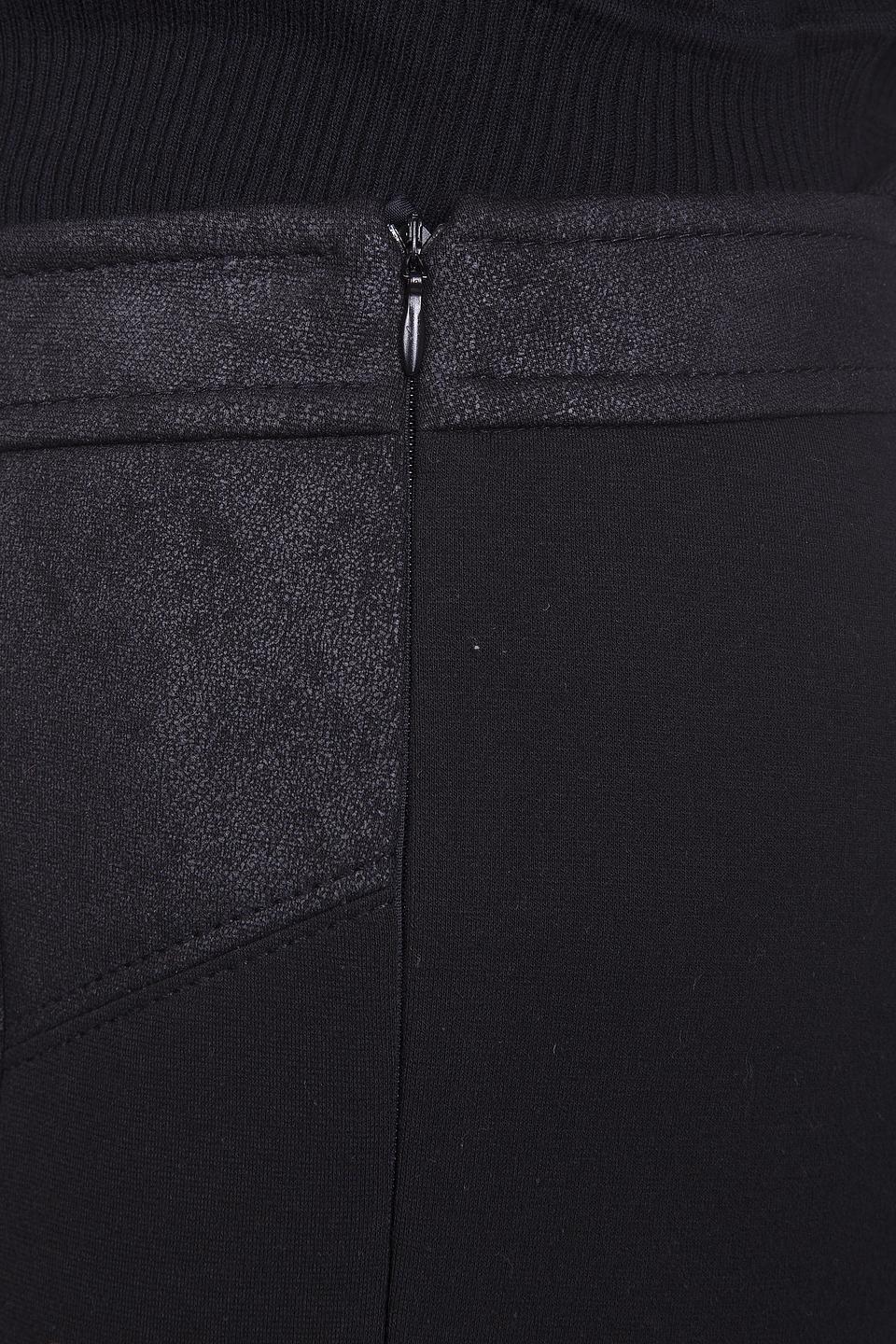 Брюки Gerry Weber черные с экокожей