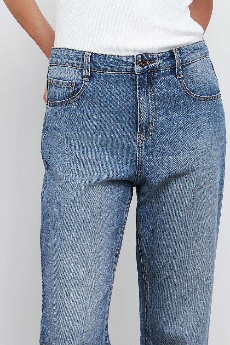 Джинсы Pezzo широкого кроя голубые