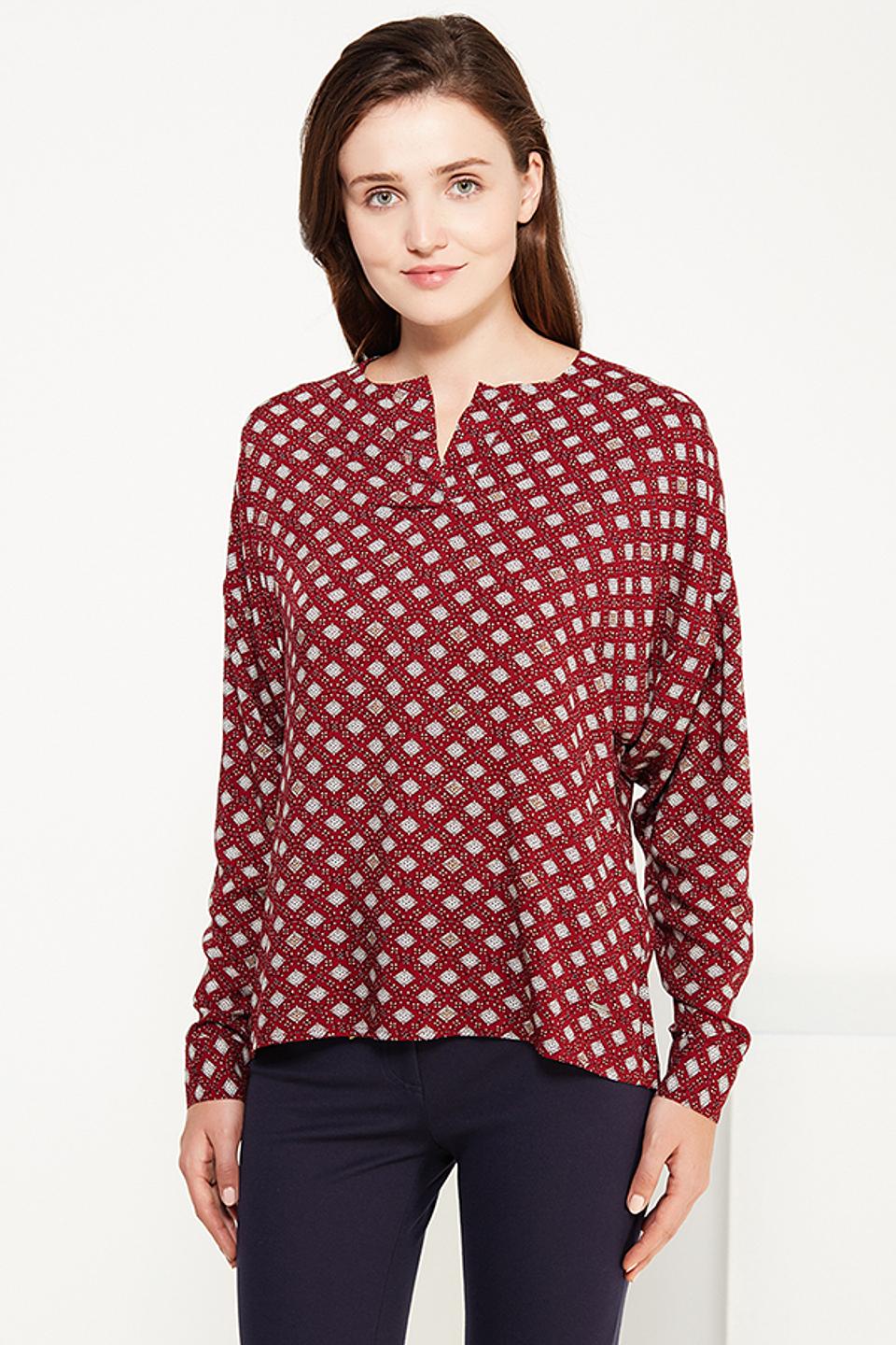 Блуза FINN FLARE с принтом в клетку