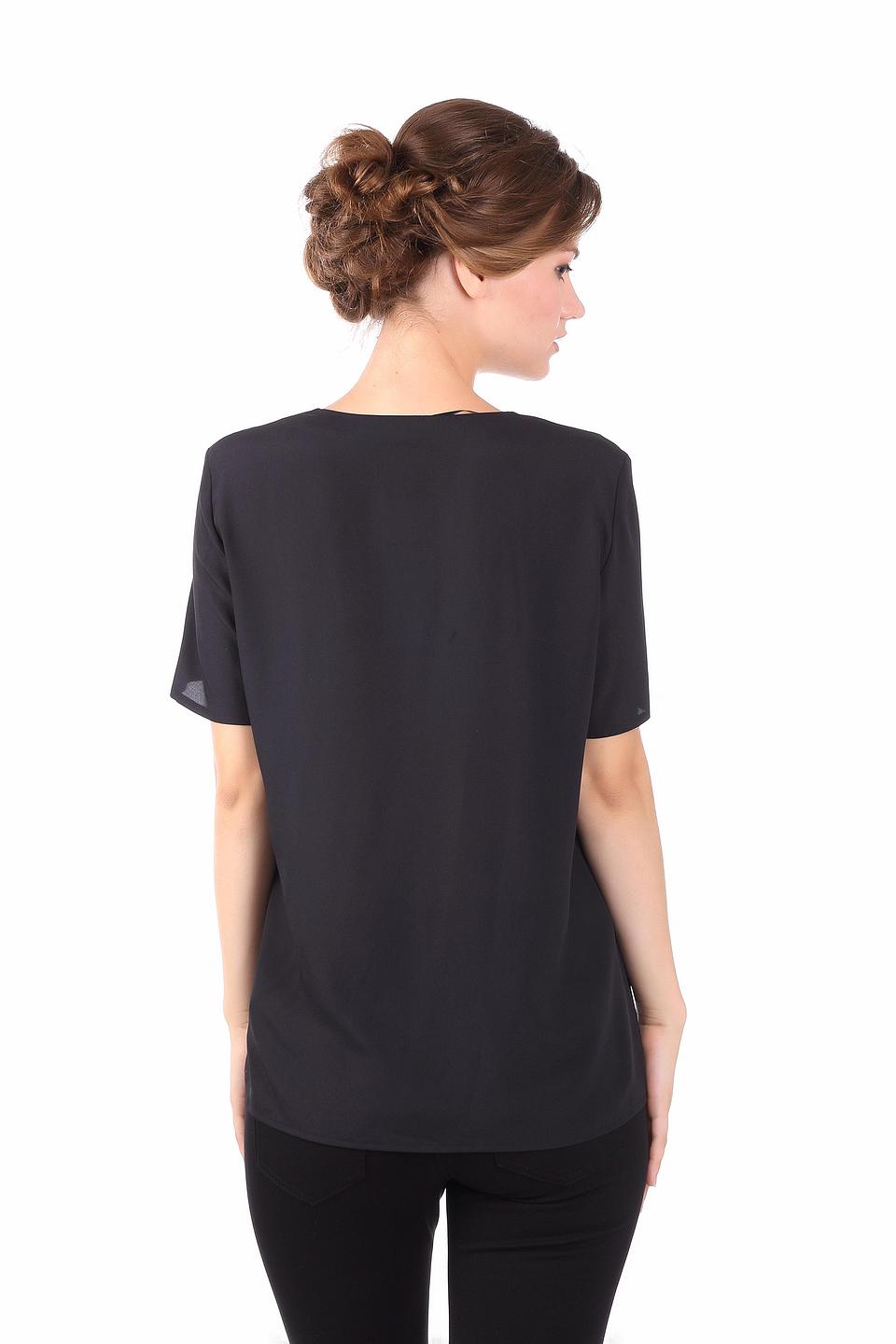 Блуза Samoon с плиссировкой чёрный