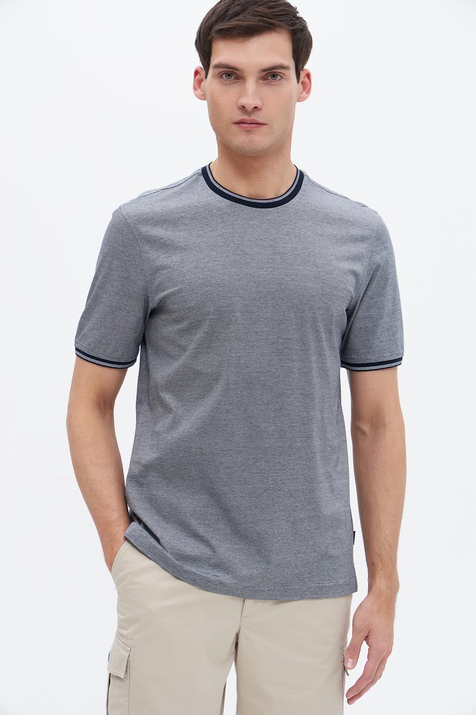 Футболка Bugatti с полоской серый