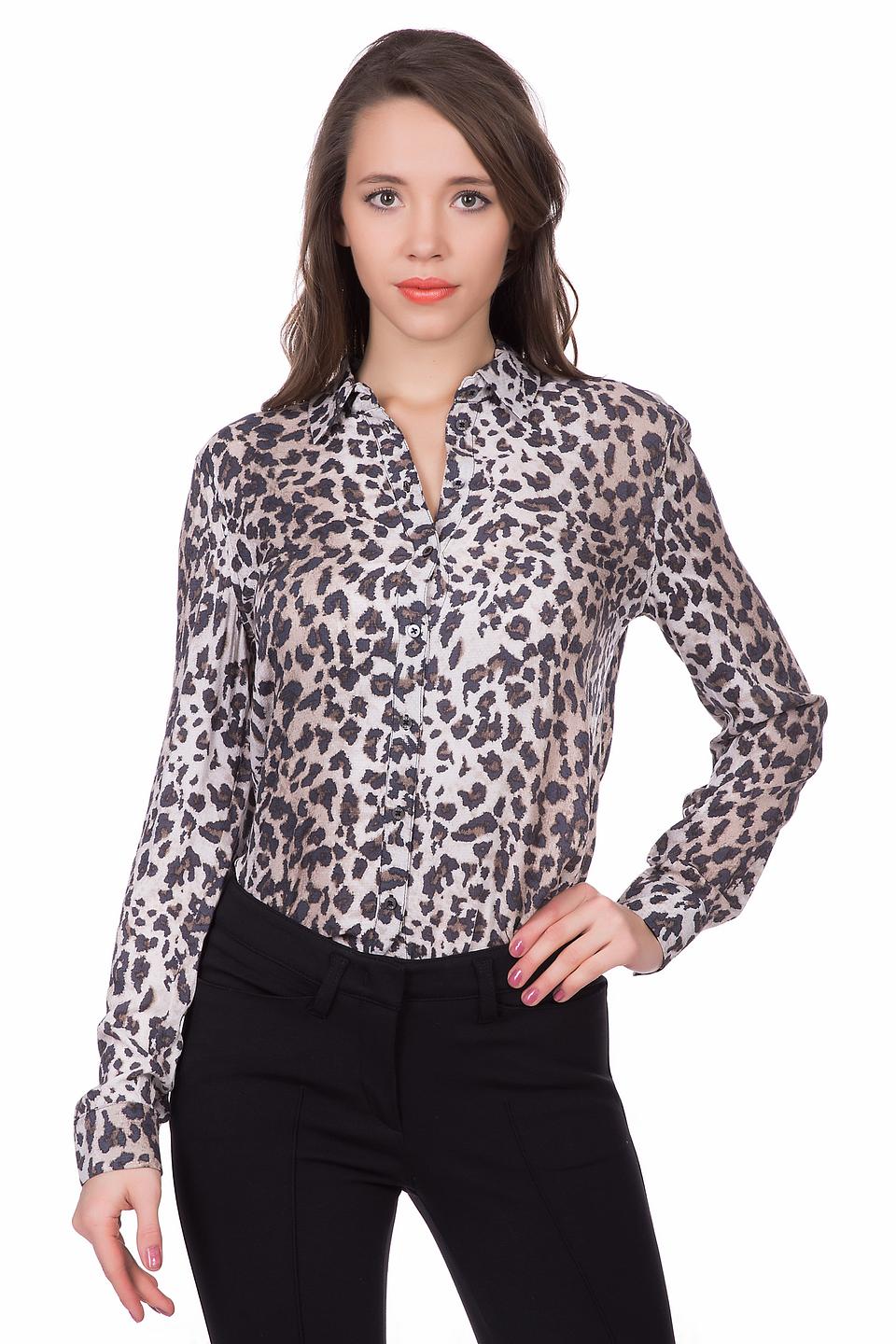 Блуза Oui с леопардовым принтом