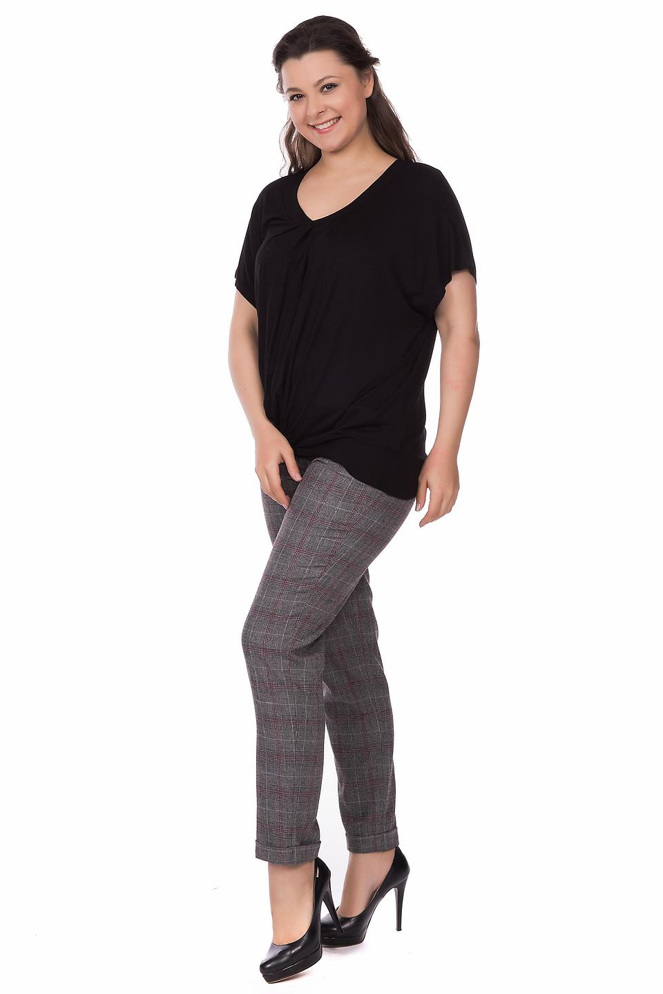 Блуза Via Appia чёрная с декоративным узлом и складками