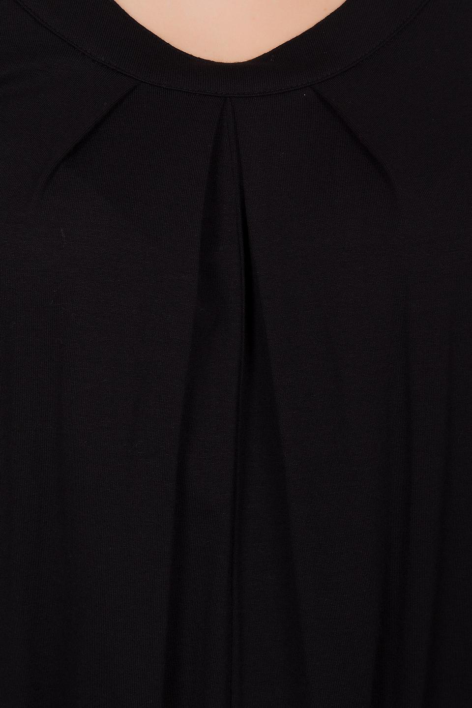 Блуза Via Appia чёрная с декоративным узлом и складками