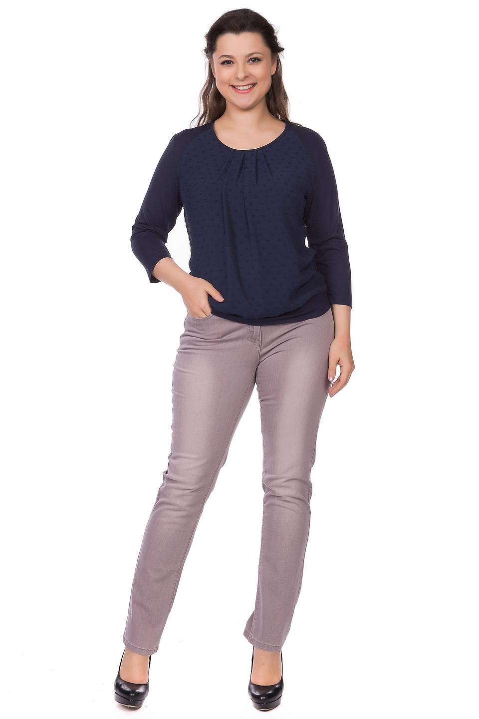 Блуза Frank Walder синяя с фактурным узором