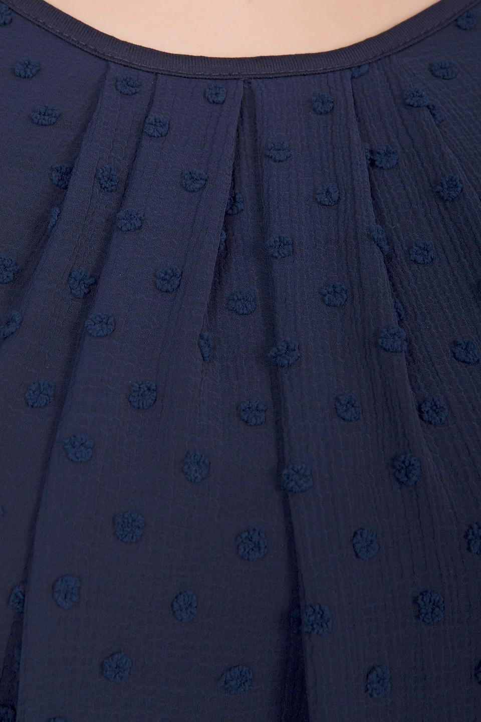 Блуза Frank Walder синяя с фактурным узором