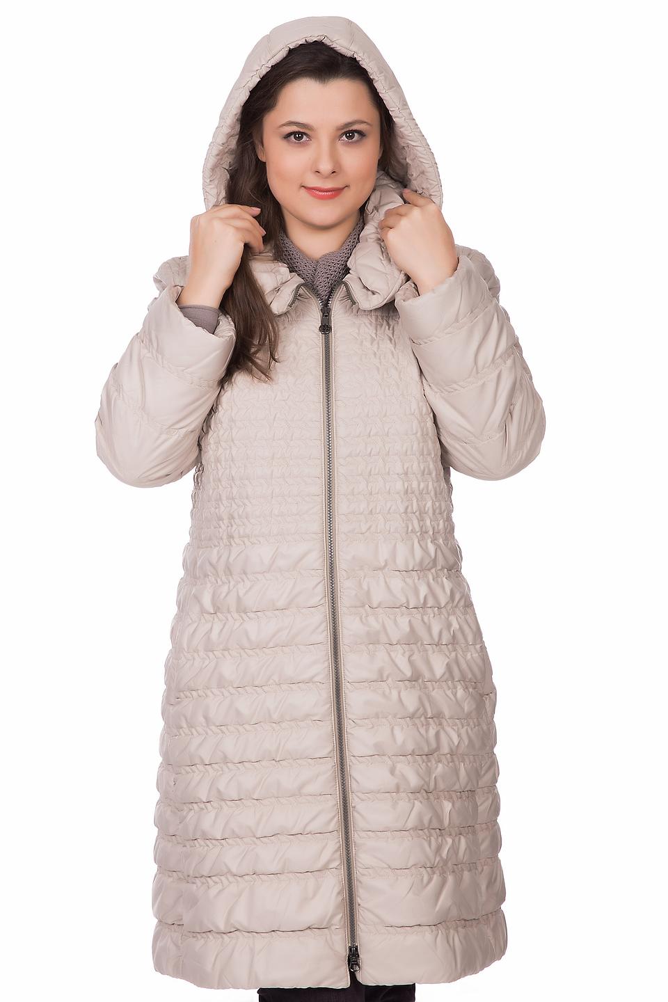 Пальто стеганое Erich Fend бежевое