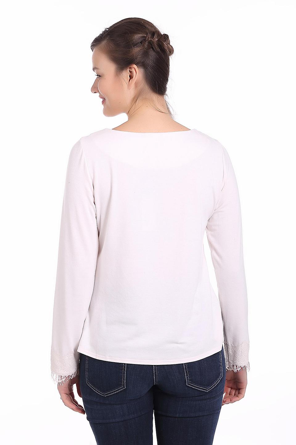 Блуза Pezzo с кружевом молочная