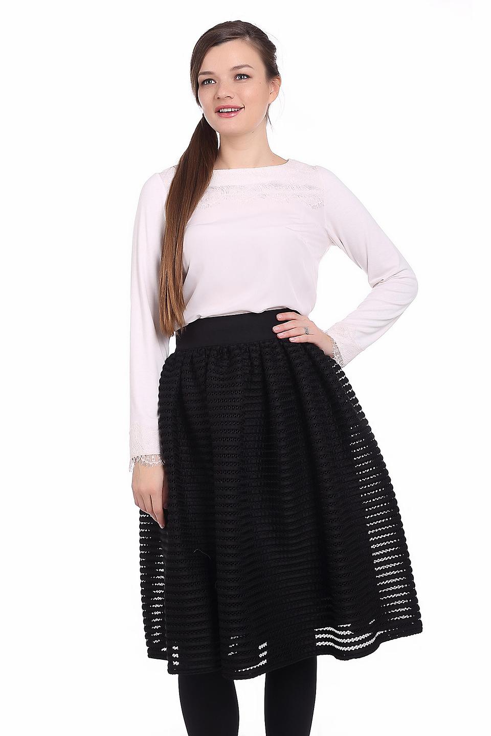 Блуза Pezzo с кружевом молочная