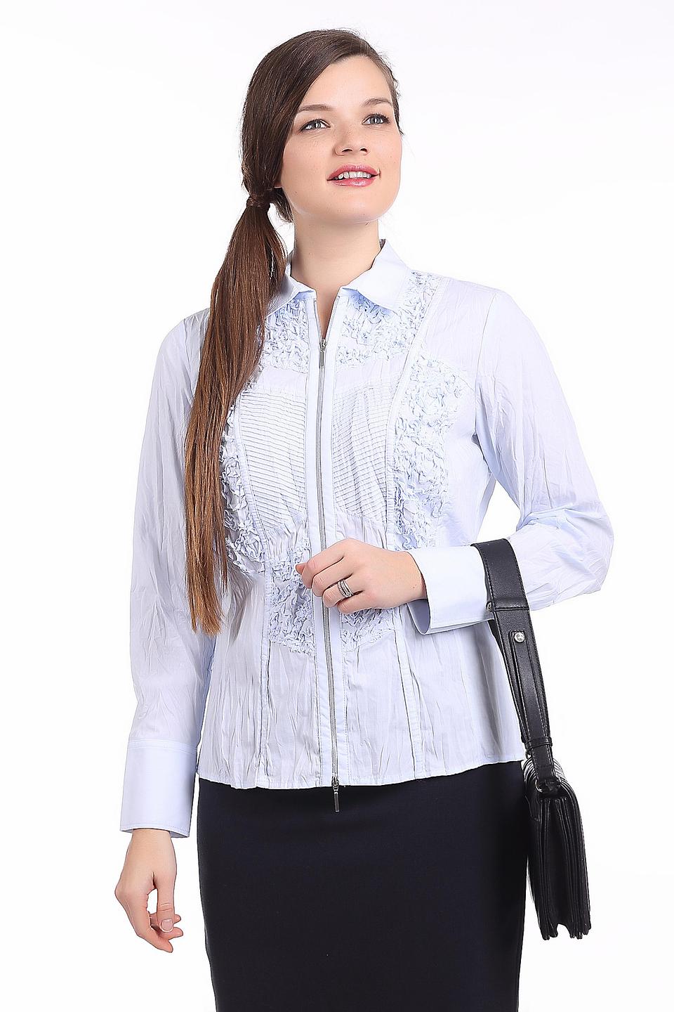 Блуза SE Stenau с вышивкой голубая