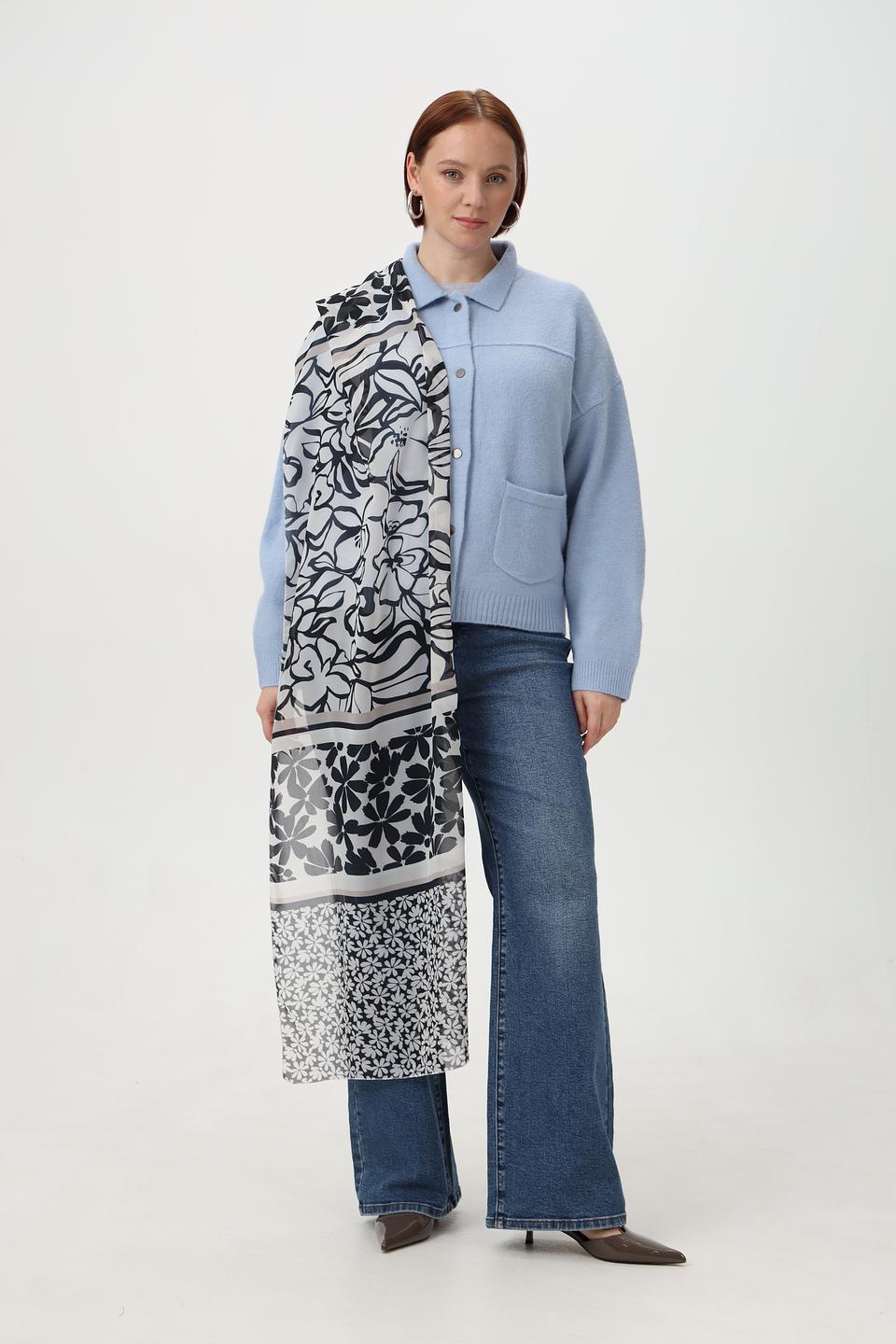 Шарф Frank Walder с цветочным принтом