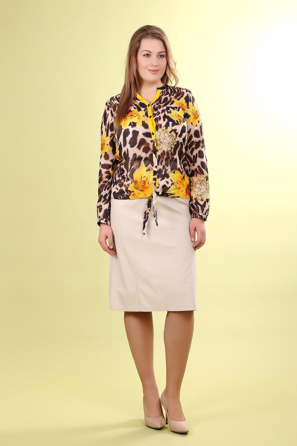 Блуза Eugen Klein с цветочным леопардовым принтом