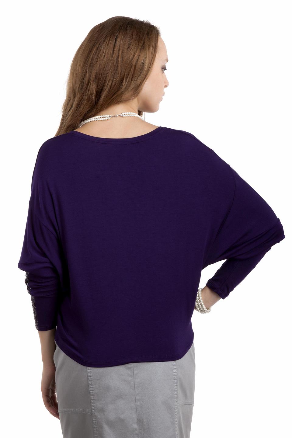 Блуза Pezzo с пайетками фиолетовая