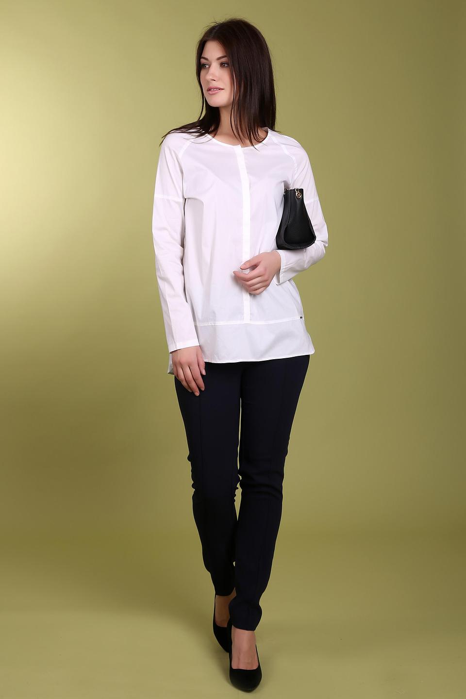 Блуза Cinque белая с планкой