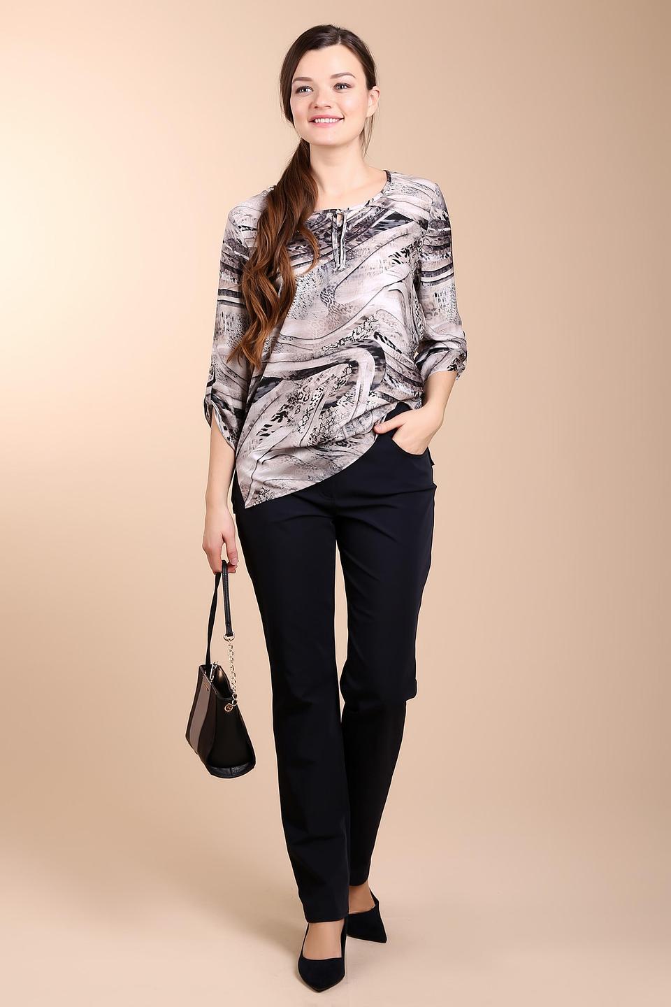 Блуза Lebek с принтом и завязками