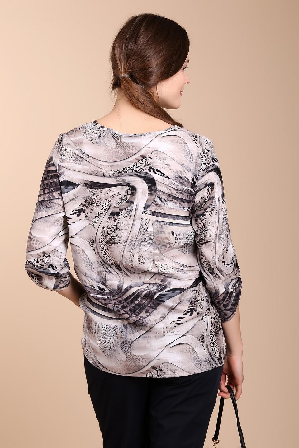 Блуза Lebek с принтом и завязками