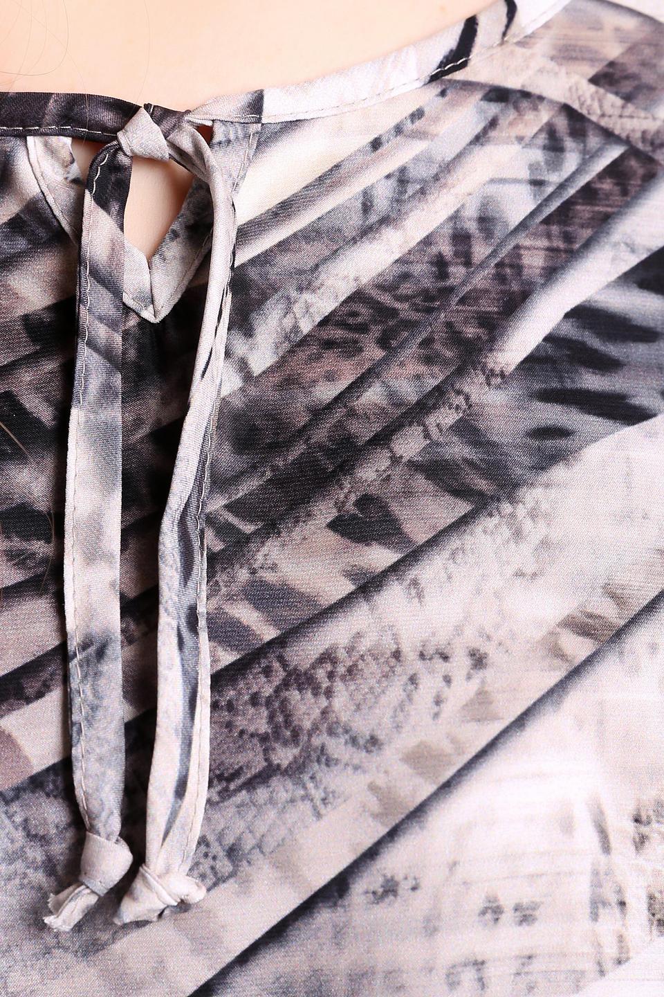 Блуза Lebek с принтом и завязками