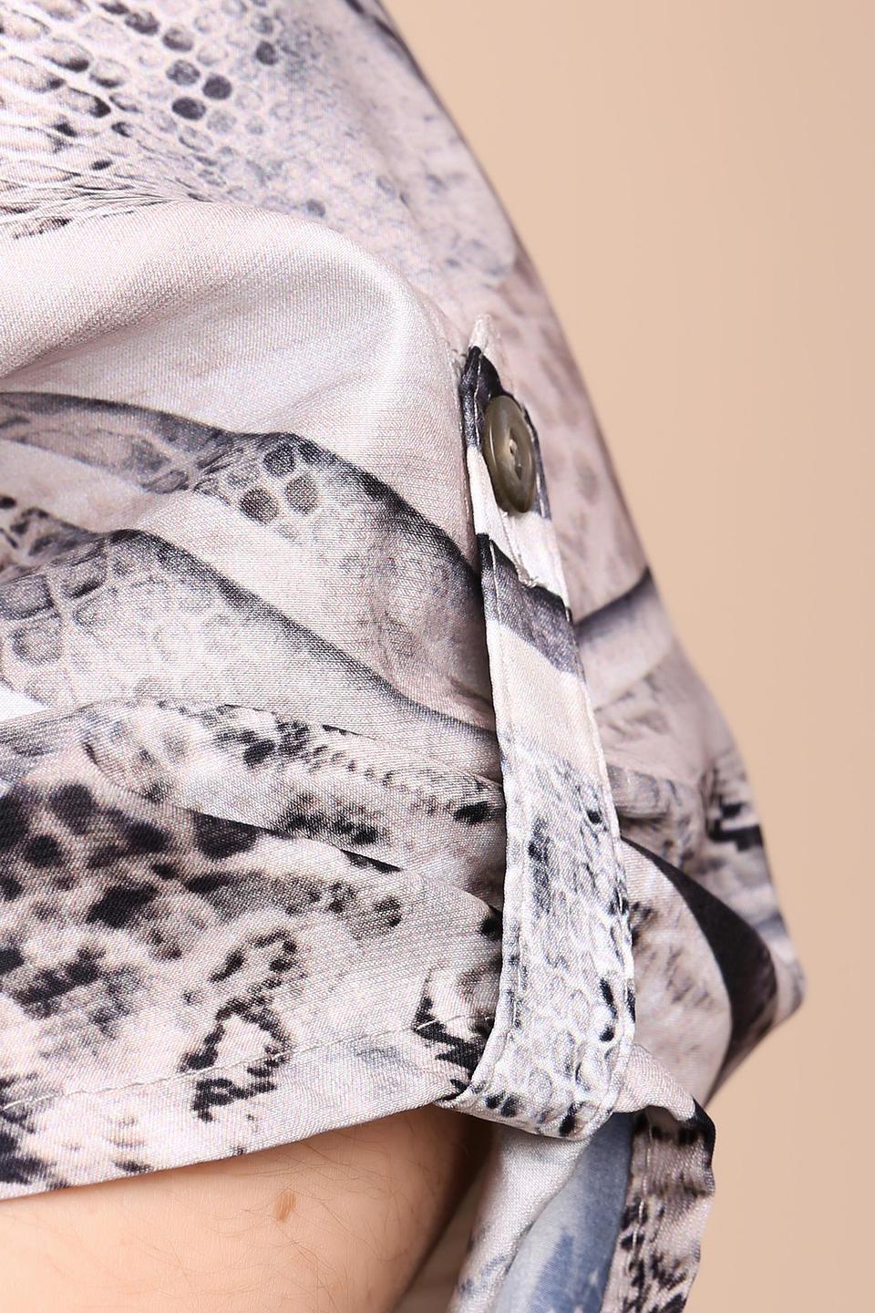 Блуза Lebek с принтом и завязками