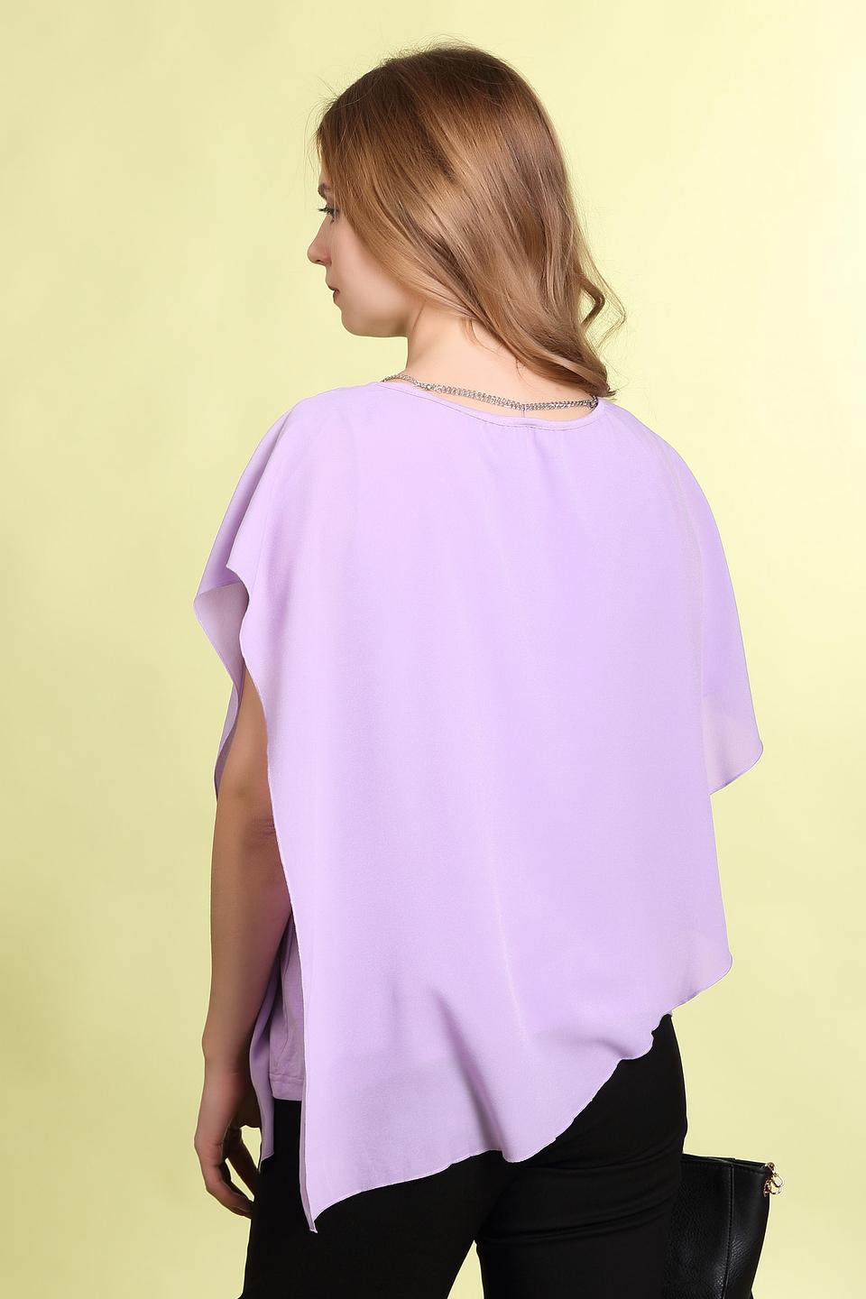 Блуза Pezzo лиловая с драпировкой