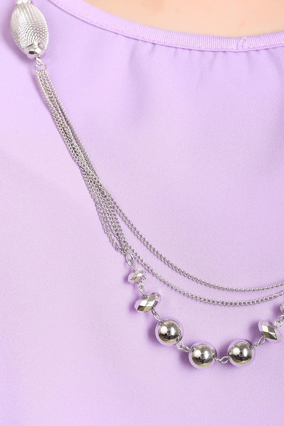 Блуза Pezzo лиловая с драпировкой