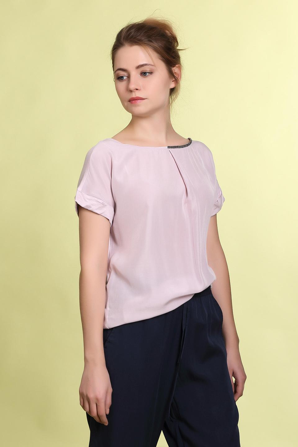 Розовая блуза Just Valeri с декором