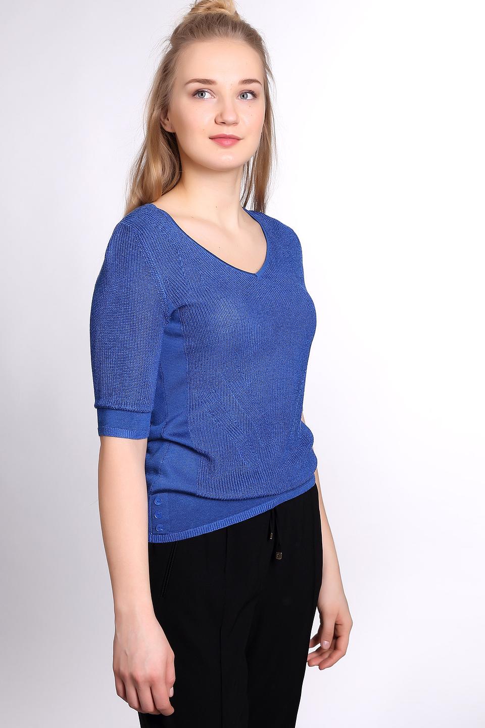 Пуловер Pezzo с V-образным вырезом синий