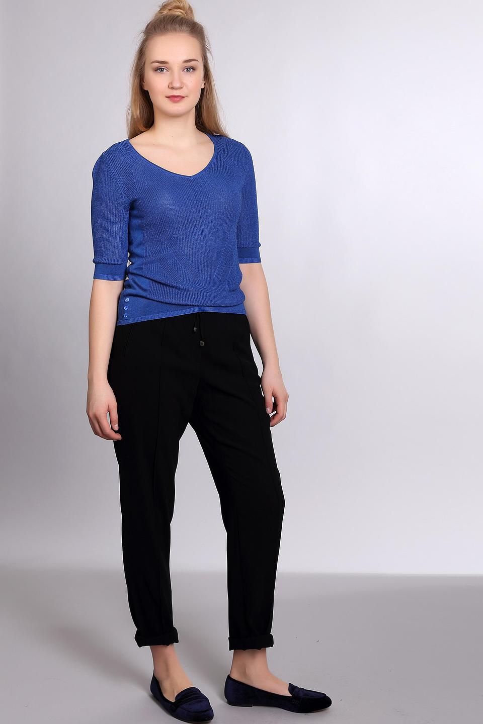 Пуловер Pezzo с V-образным вырезом синий