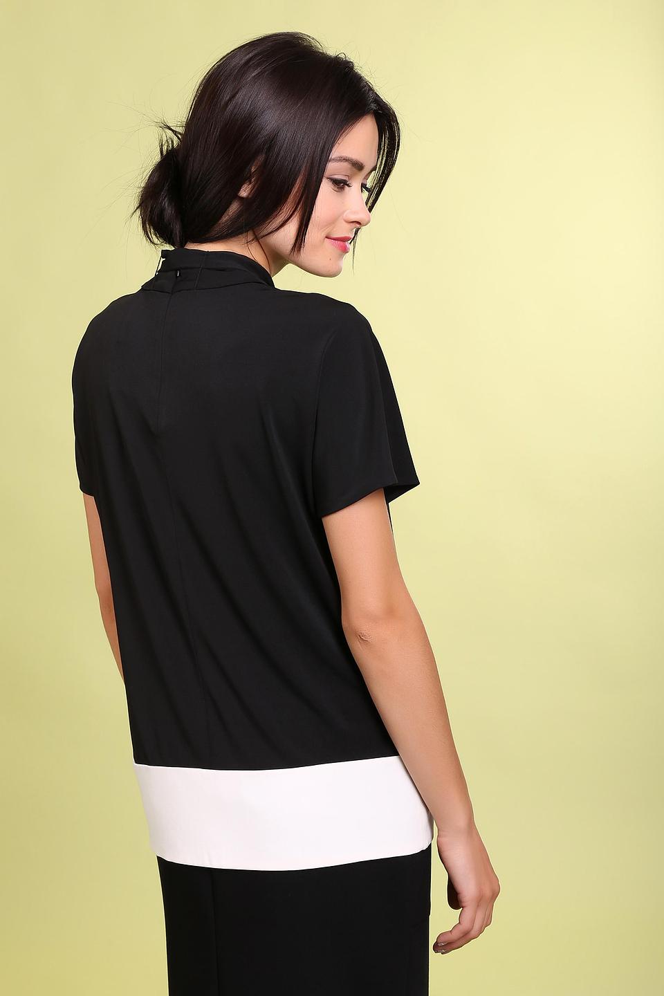 Блуза Just Valeri с бантиком чёрная