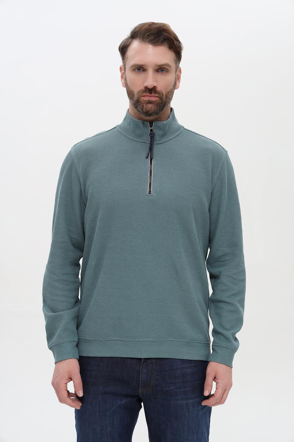 Пуловер Lerros с молнией зелёный