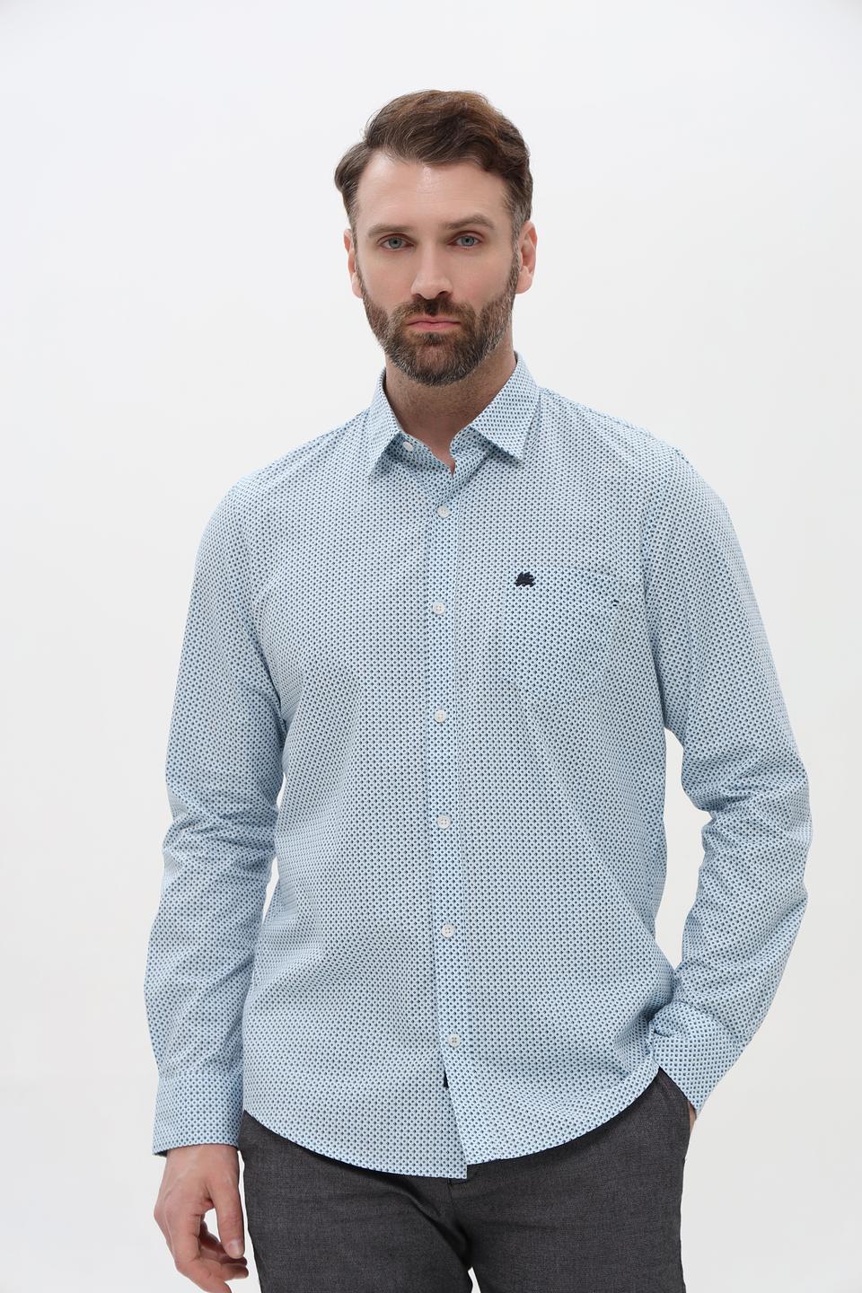 Рубашка Lerros голубая в принт