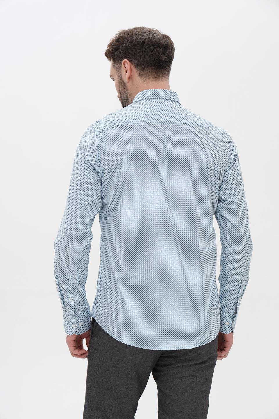 Рубашка Lerros голубая в принт