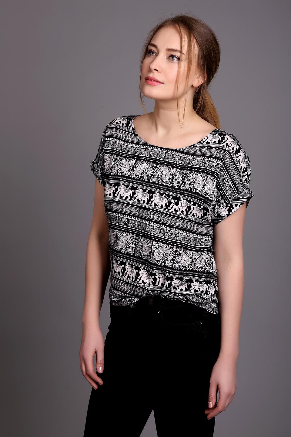 Блуза Pezzo с этническим принтом