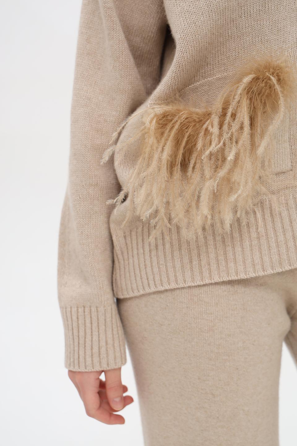 Кардиган Shade жен. с бахромой бежевый