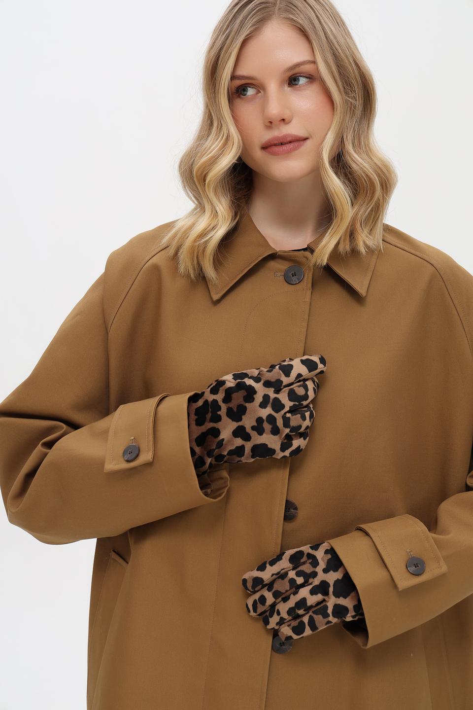 Перчатки Marc Cain леопардовый принт