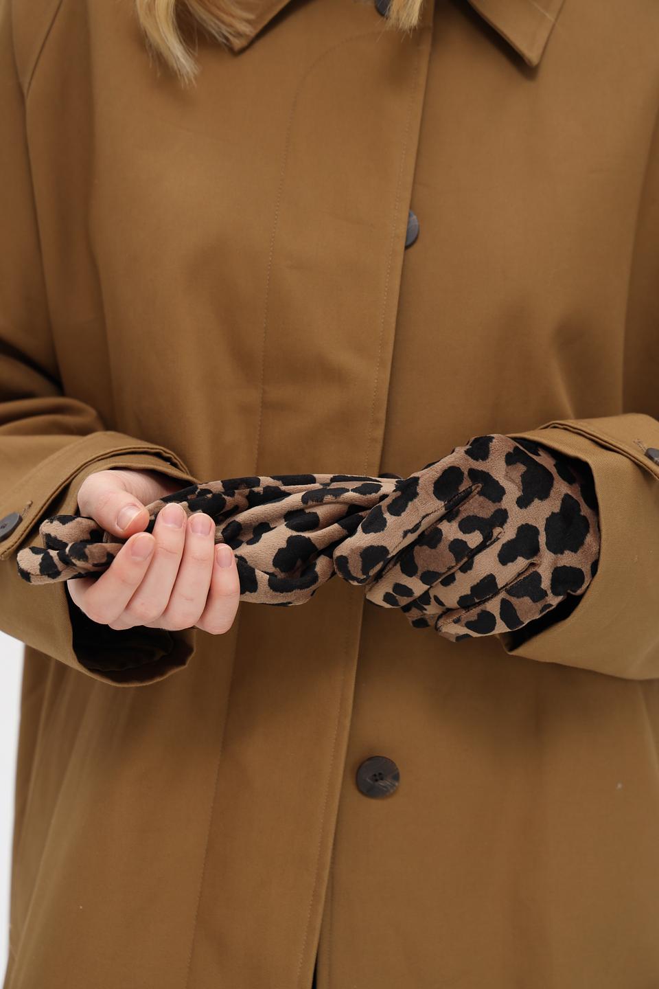 Перчатки Marc Cain леопардовый принт