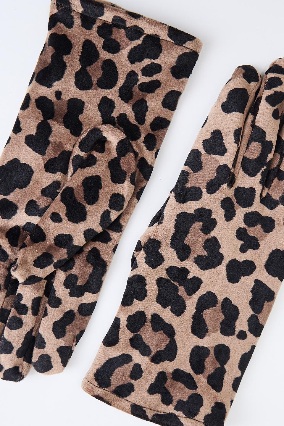 Перчатки Marc Cain леопардовый принт