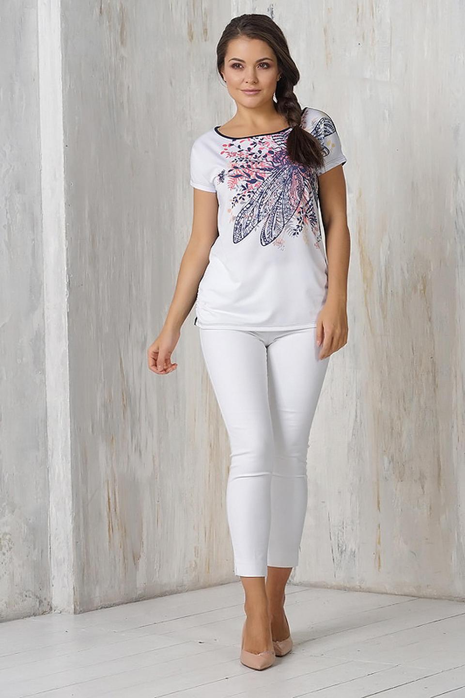 Блуза VAY с принтом перьев