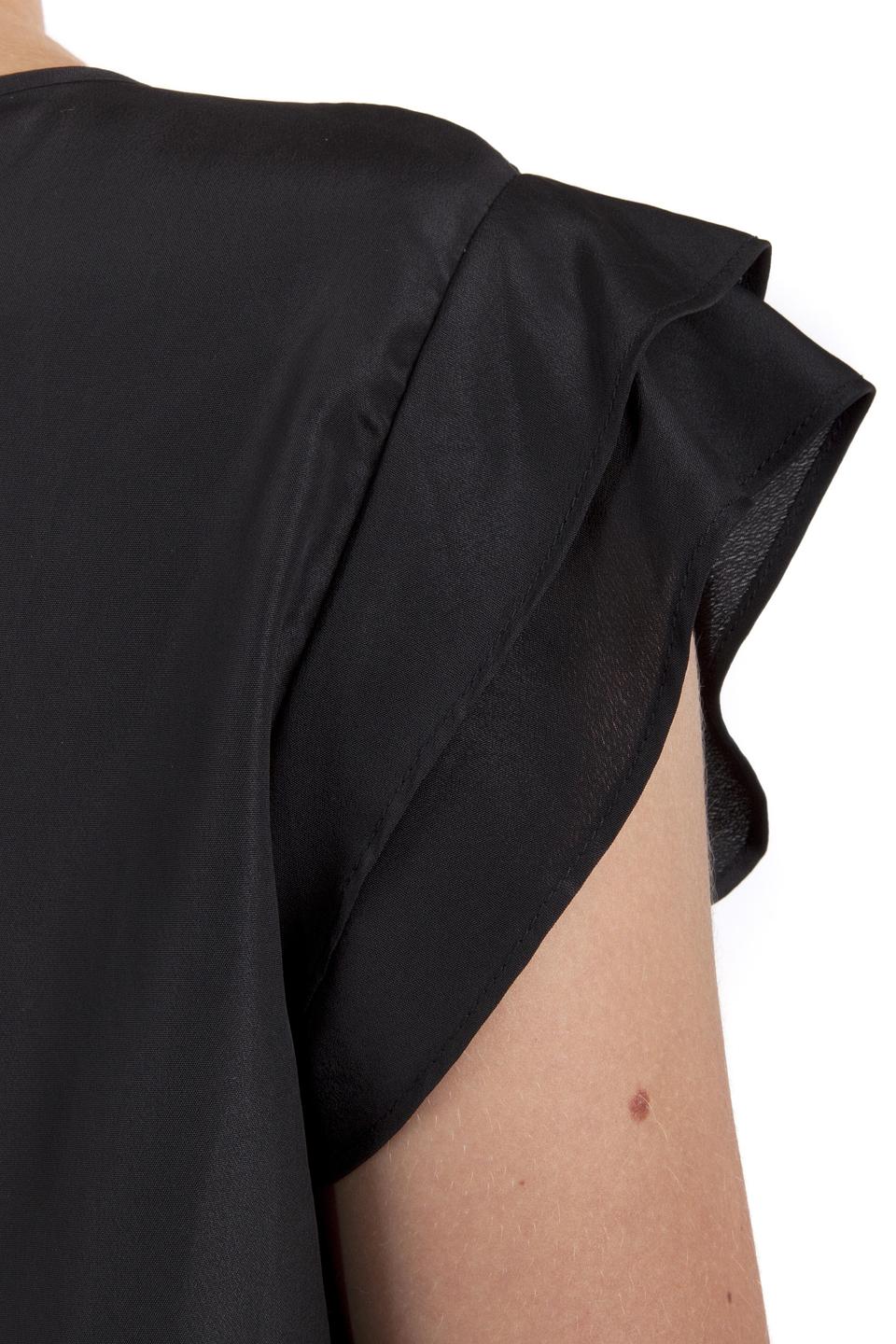 Блуза Pezzo с воланами чёрная